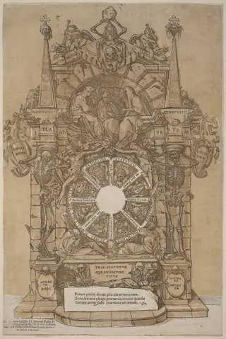 Allegory on Death, by Andrea Andreani, ink, 1594