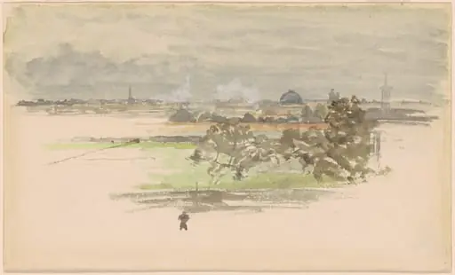 Marsh in Zeeland, by James McNeill Whistler, gouache, 1900