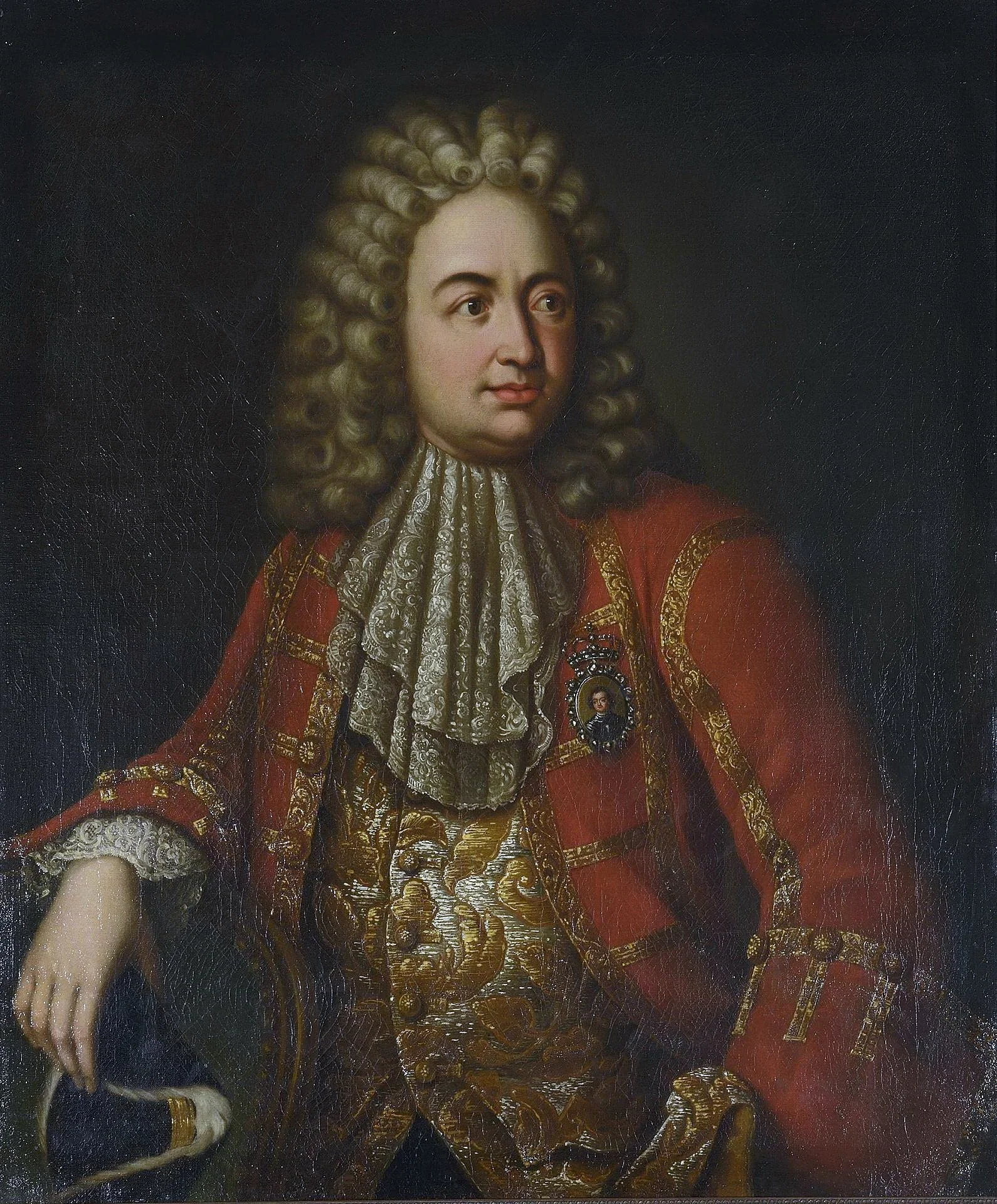 Portrait of G.D.Stroganov, detail