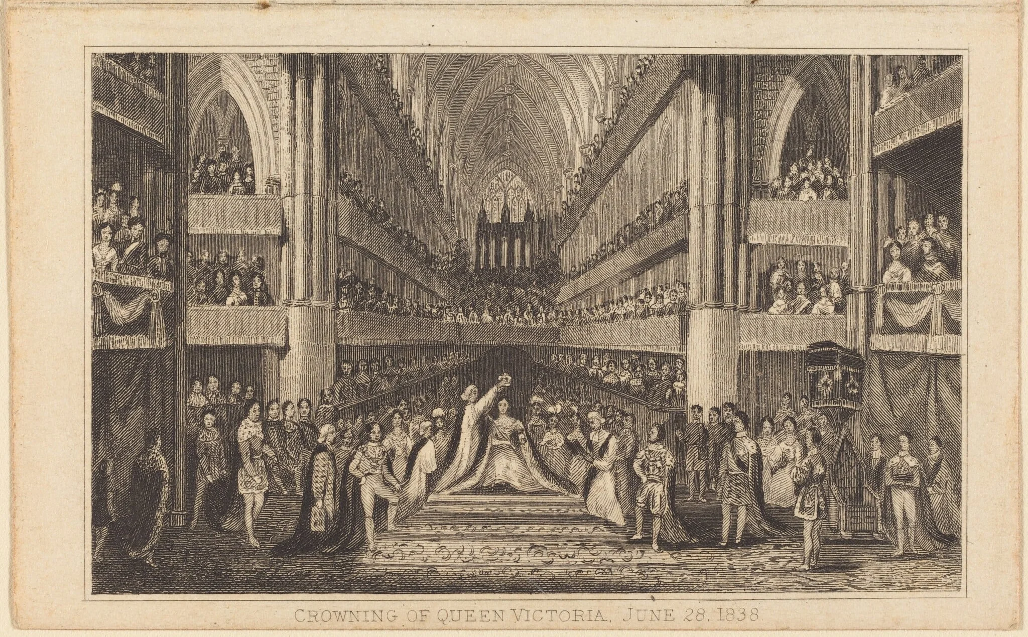 Crowning of Queen Victoria, June 28, 1838 [right half], detail