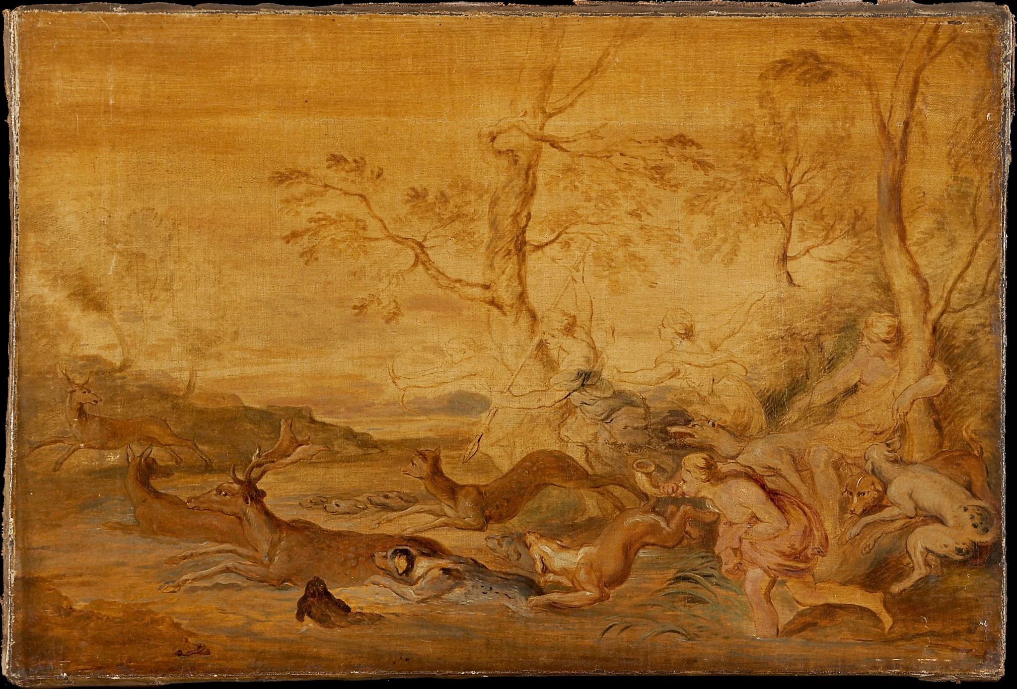 The Hunt of Diana, detail