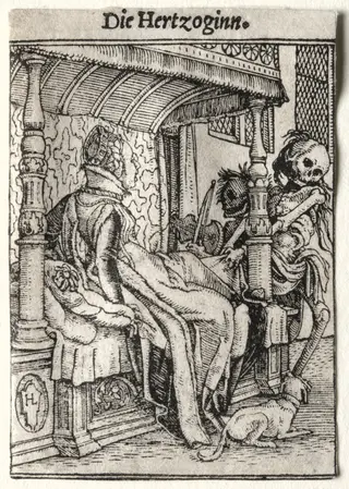 Dance of Death:  The Duchess, by Hans Holbein the Younger, 1526