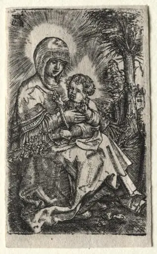 The Beautiful Virgin of Ratisbon in a Landscape, by Albrecht Altdorfer, 1520