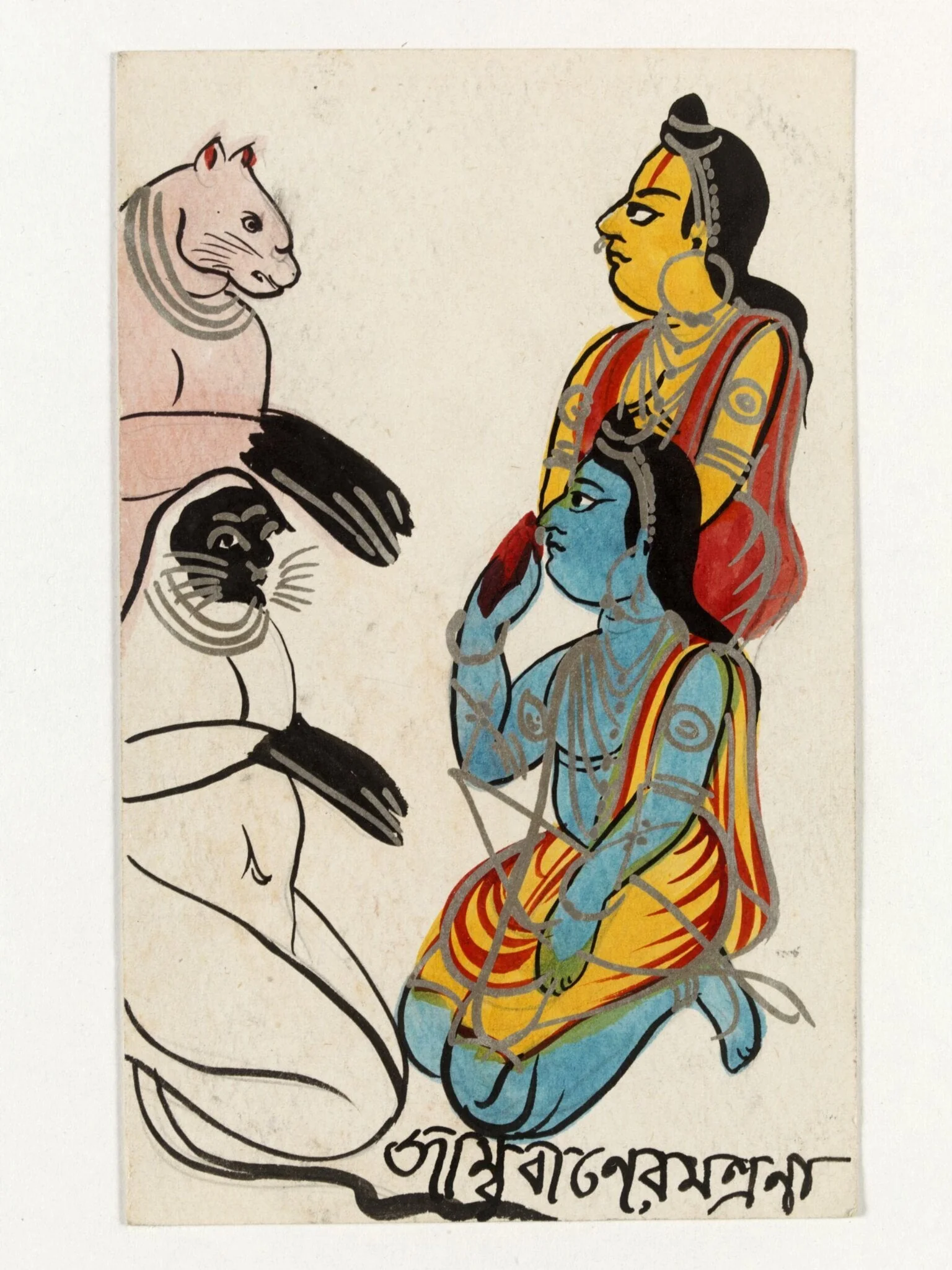 Jambuvan, Rama and Lakshmana, detail