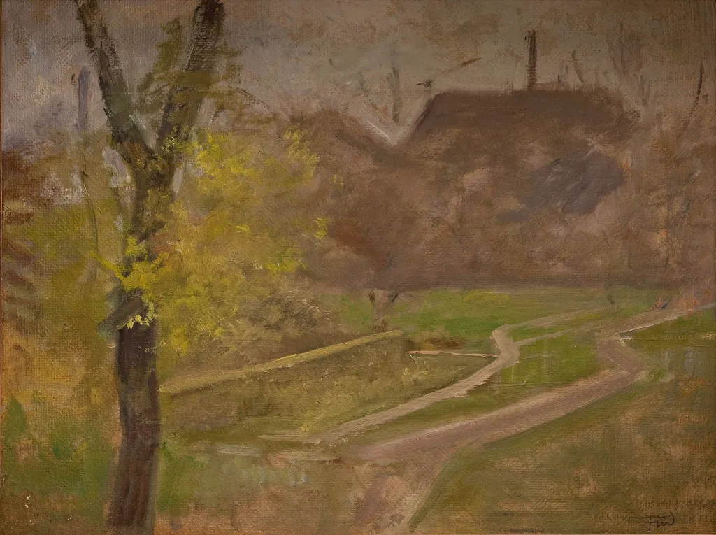 The Garden of Institution des sourds-muets, by Ludvig Find, oil, 1902