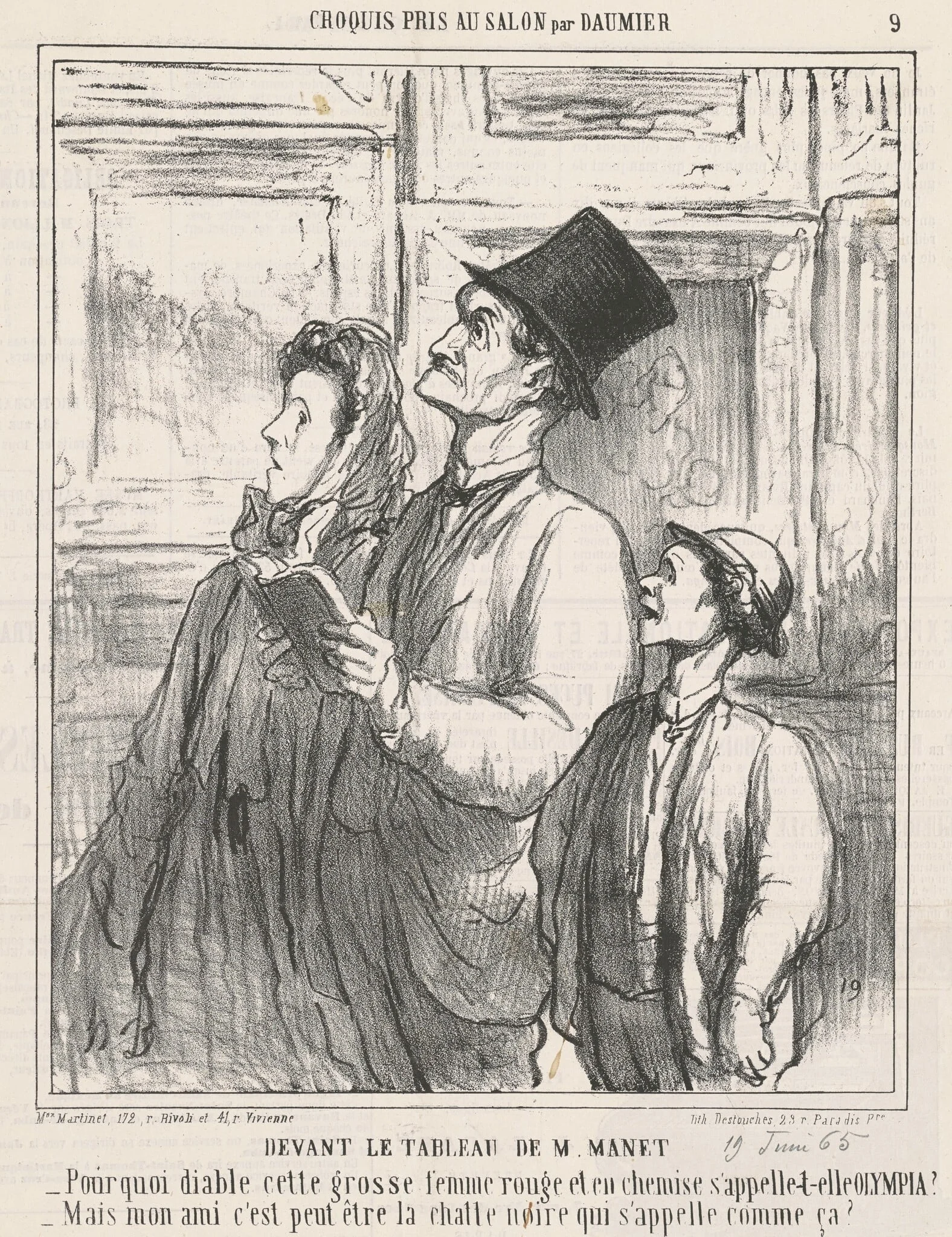 Devant le tableau de M. Manet, detail