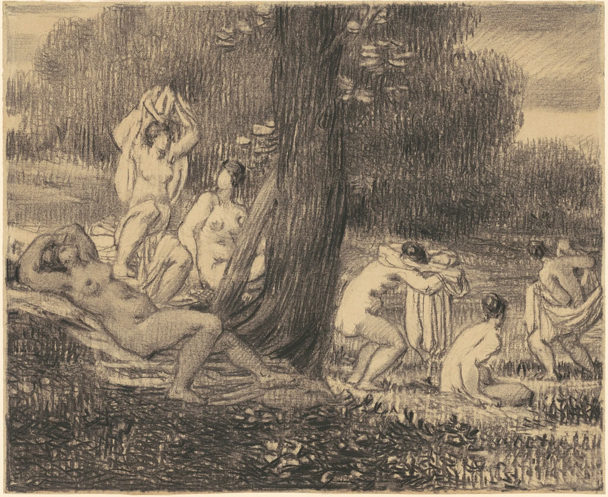 Bathers, detail