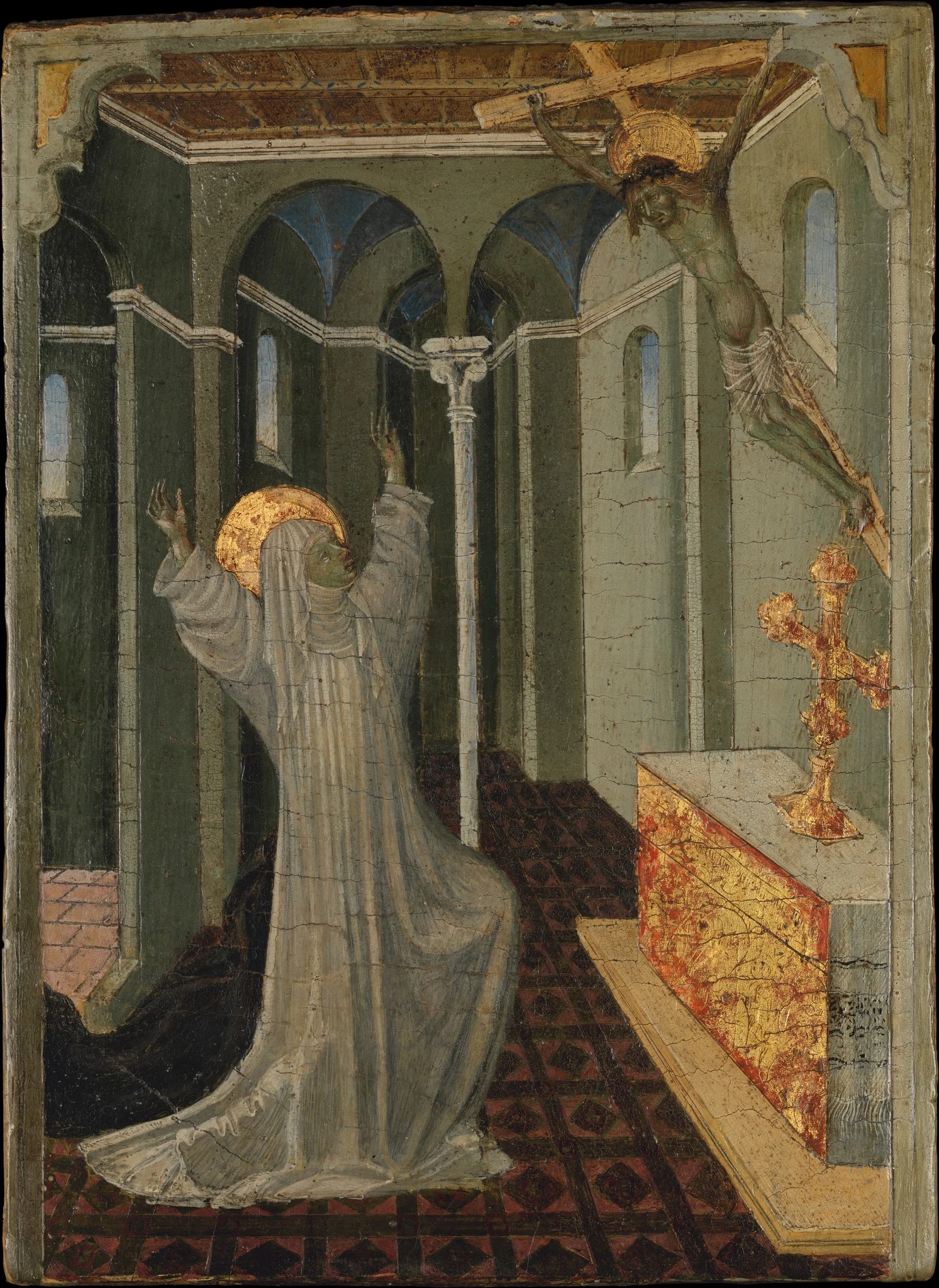 Saint Catherine of Siena Receiving the Stigmata, detail