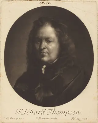 Richard Tompson, by Francis Place, ink, 1680