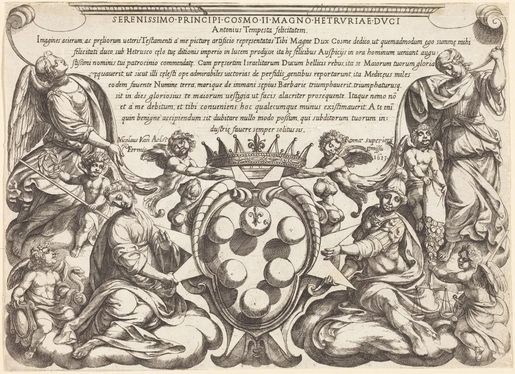 Frontispiece, by Antonio Tempesta, ink, 1613