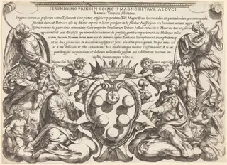 Frontispiece, by Antonio Tempesta, ink, 1613