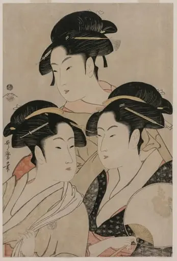 Tomimoto Toyohina, Takashimaya Ohisa, and Naniwaya Okita, by Kitagawa Utamaro, 1794