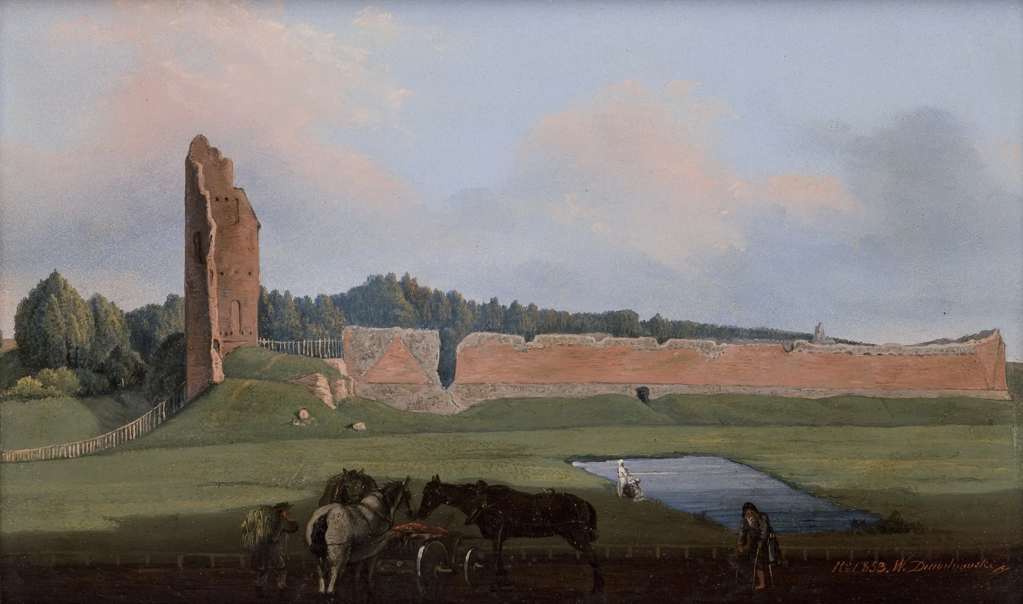 Ruins of the Miedniki Castle, detail