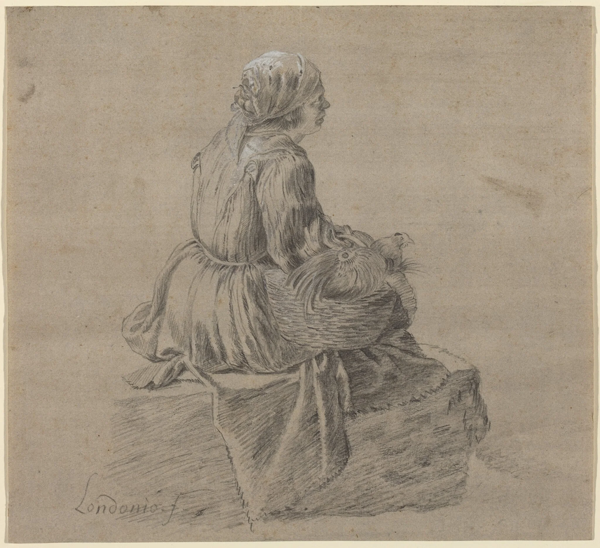 Seated Peasant Woman, detail