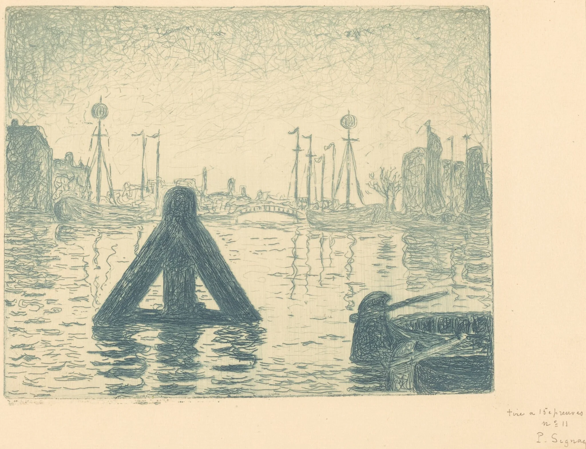 Harbor in Holland - Flushing (La balise - En Holland, Flessingue), detail
