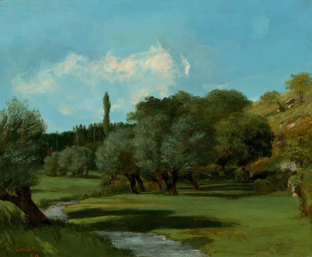 La Bretonnerie in the Department of Indre, by Gustave Courbet, oil, 1856
