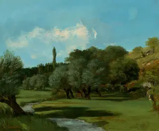 La Bretonnerie in the Department of Indre, by Gustave Courbet, oil, 1856
