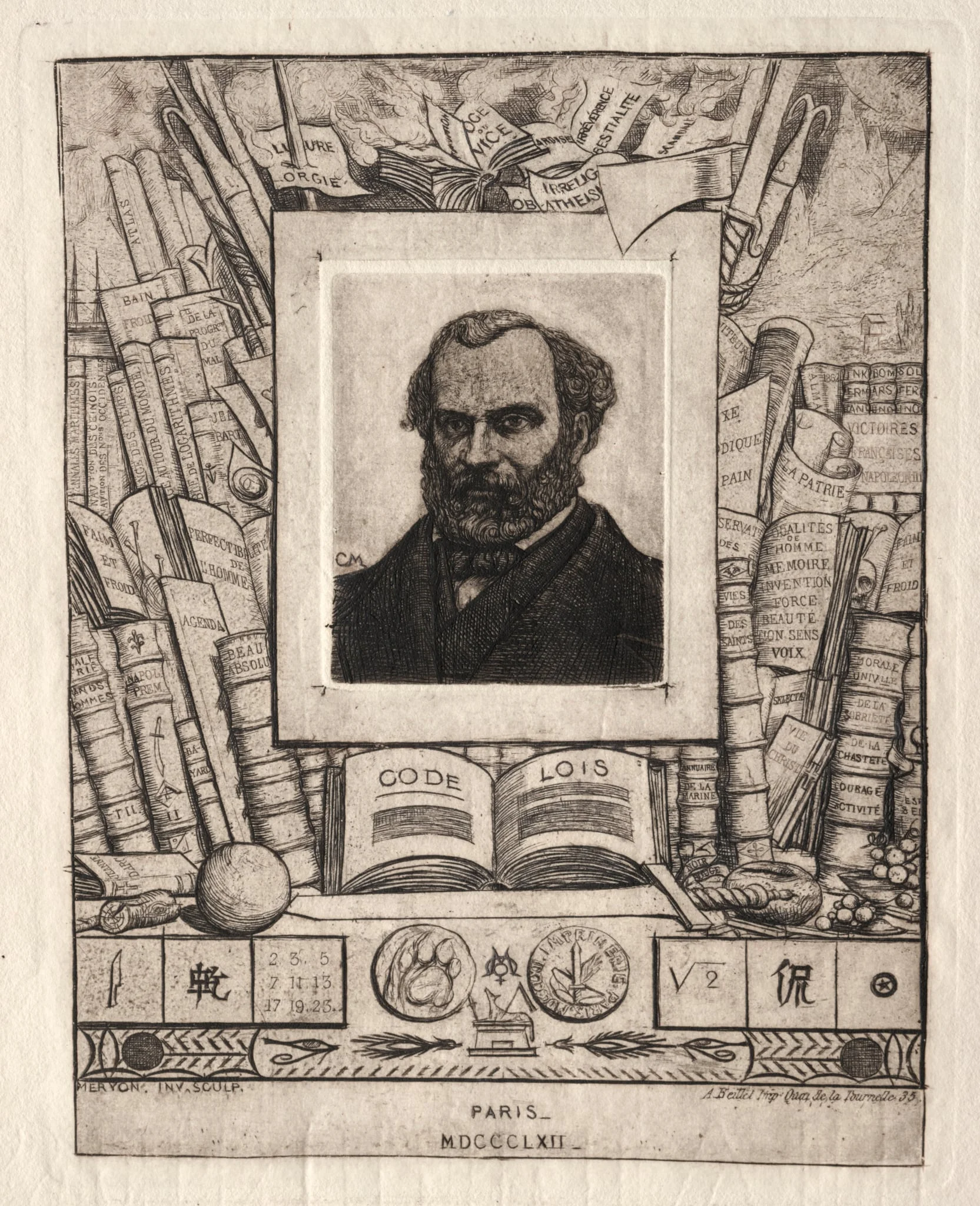 Armand Gueraud of Nantes, Printer and Man of Letters, detail