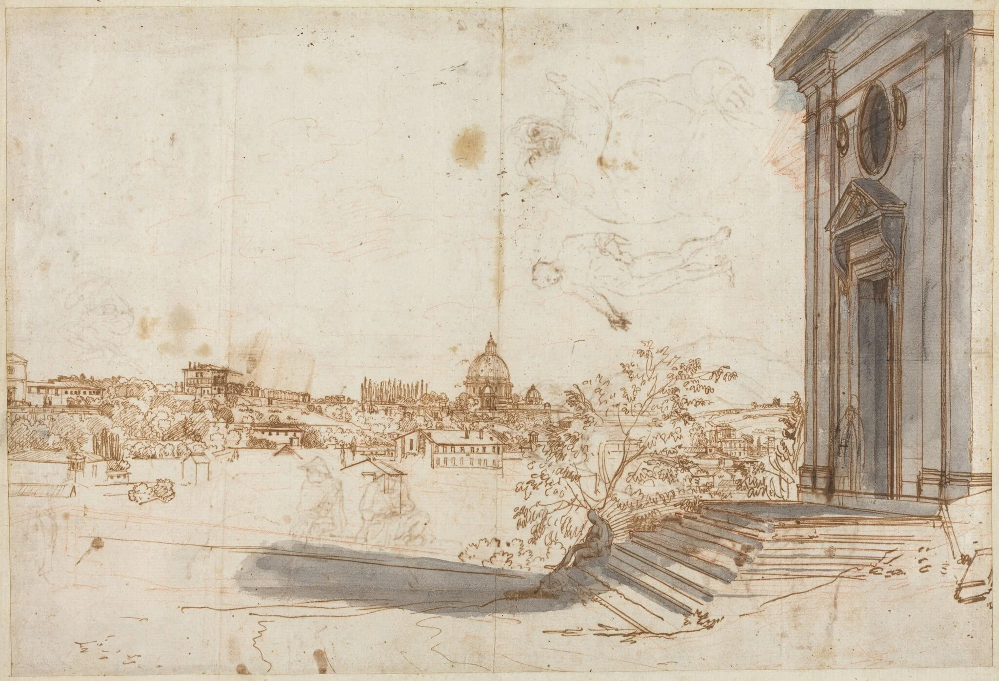 A View of Rome from Santa Maria del Priorato, detail