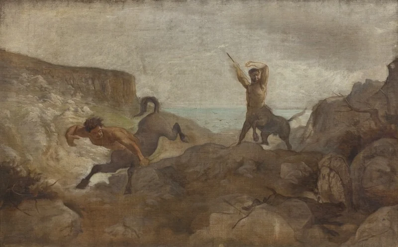 Centaurs Hunting Boars, detail