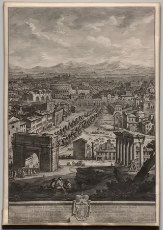 The Campo Vaccino, by Giuseppe Vasi, 1765
