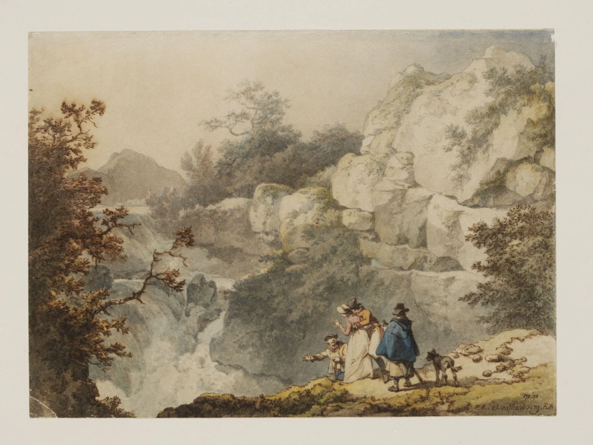 Cataract on the Llugwy, near Conway, detail