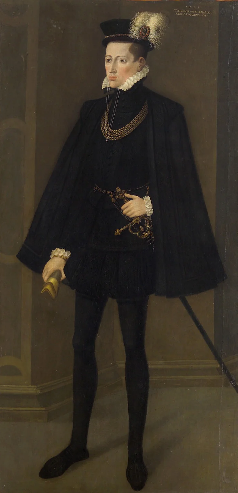 Herzog Wilhelm V. (1548-1626) von Bayern im Alter von 16 Jahren, detail