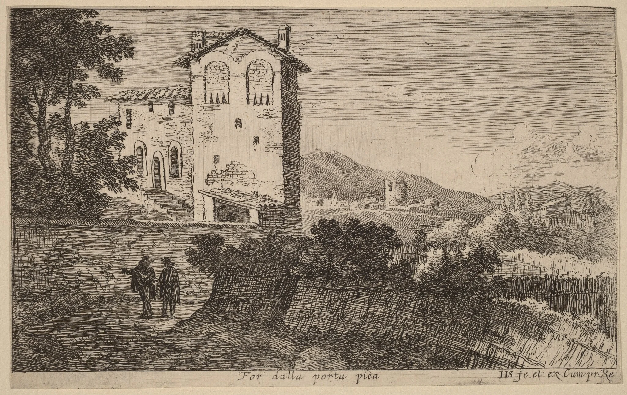 Villa Outside the Porta Pia, detail