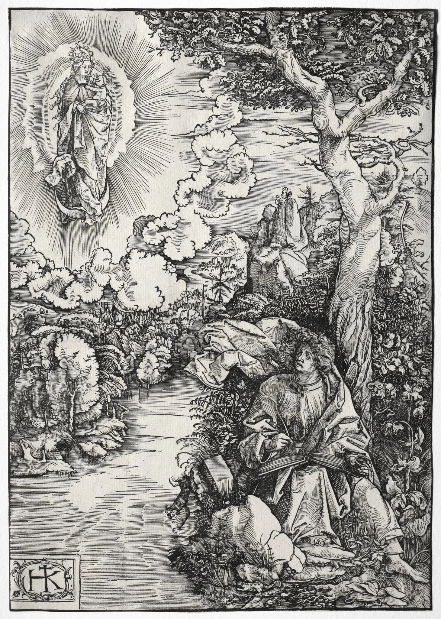 St. John on the Island of Patmos, detail