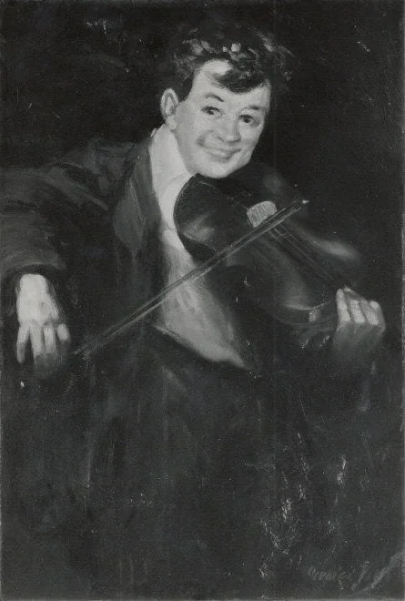 Boy with Violin, detail