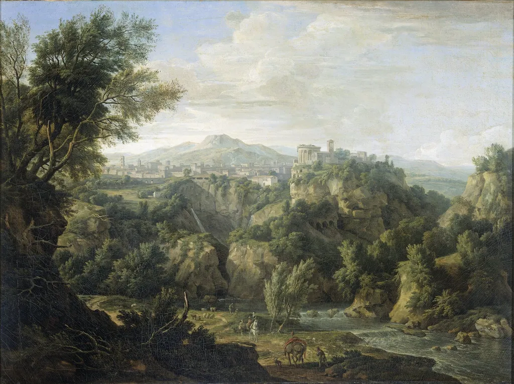 View of Tivoli, by Isaac de Moucheron, unspecified, 1725
