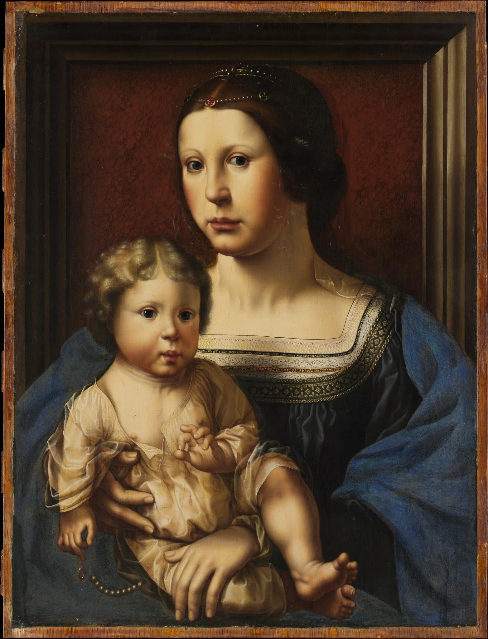 Virgin and Child, detail