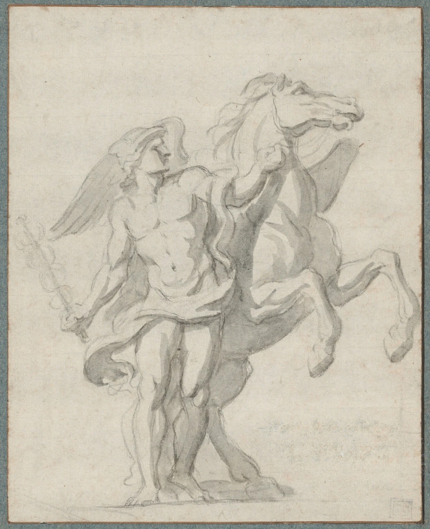 Mercury and Pegasus, detail