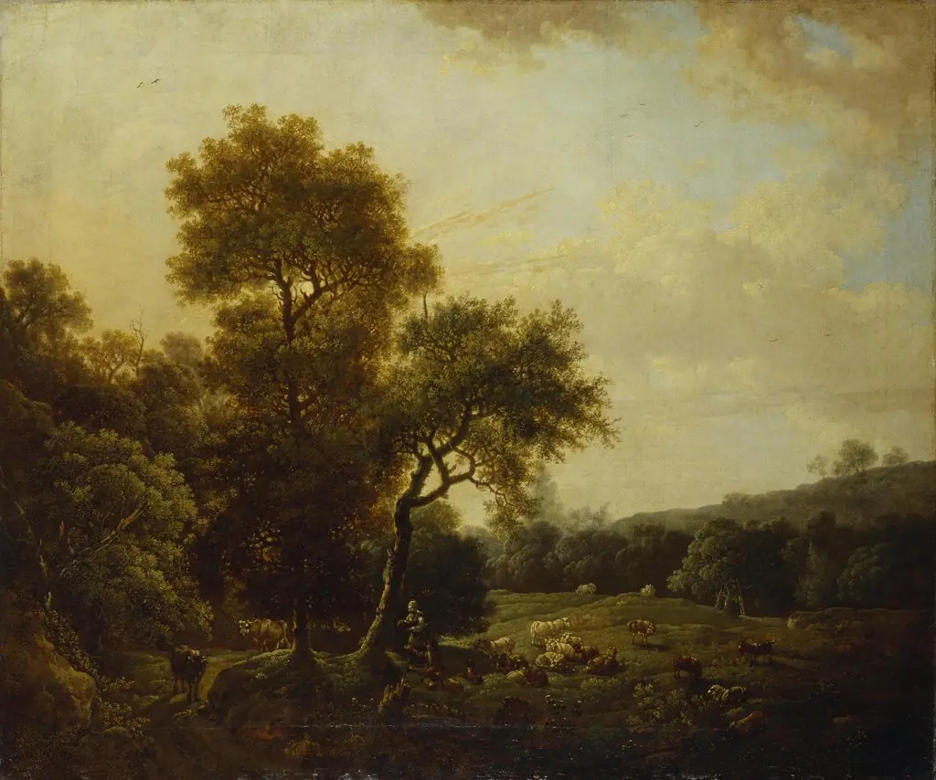 Landscape, by Johann Christian Klengel, oil, 1773