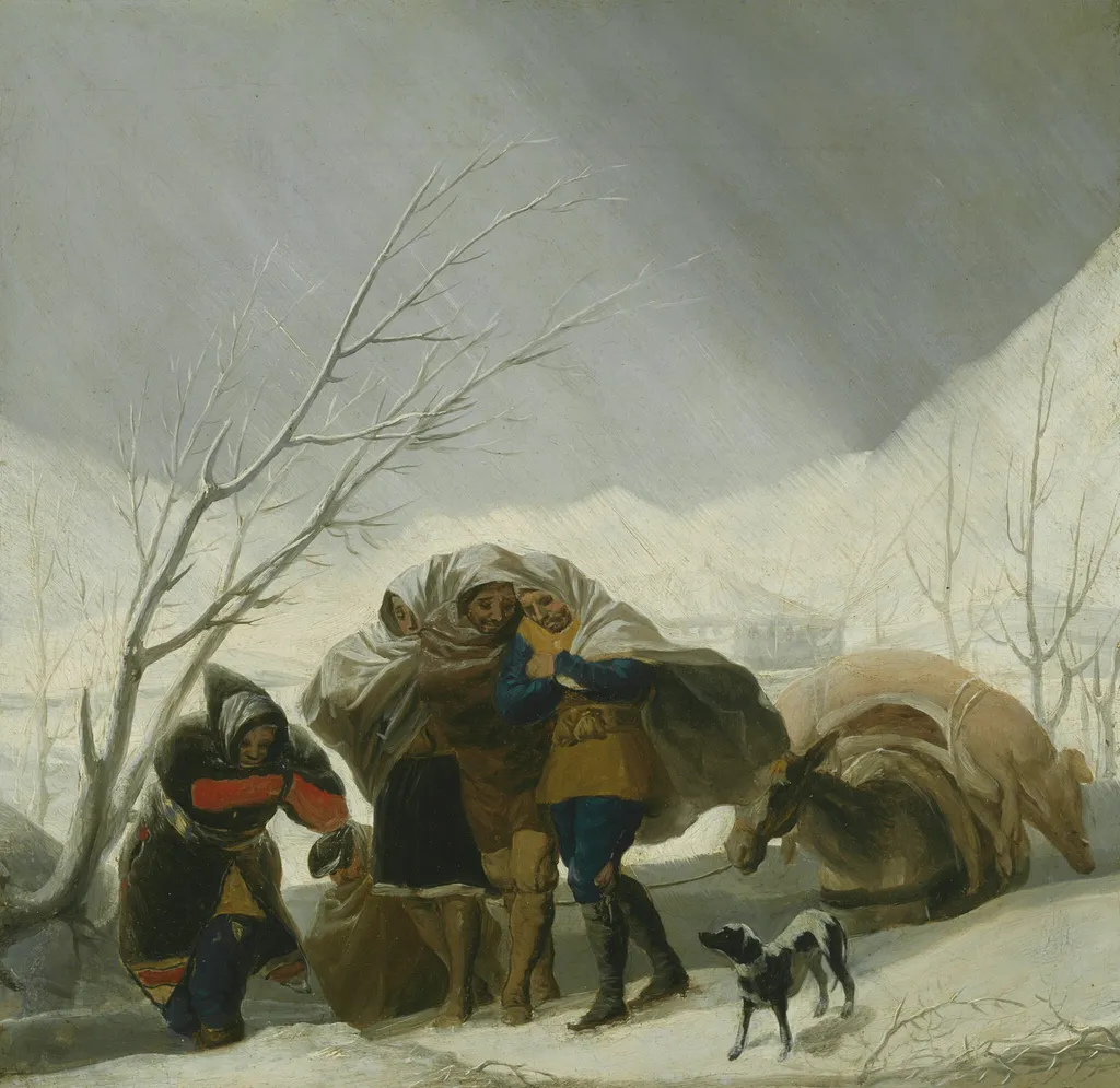 Winter Scene, by Francisco Goya, oil, 1786