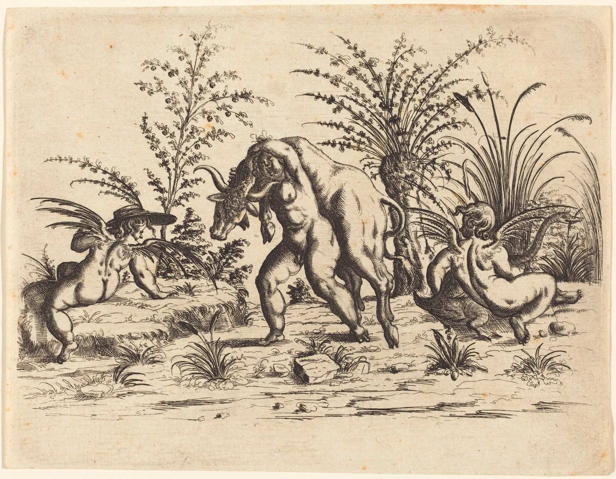 Three Putti with a Dead Bull, detail