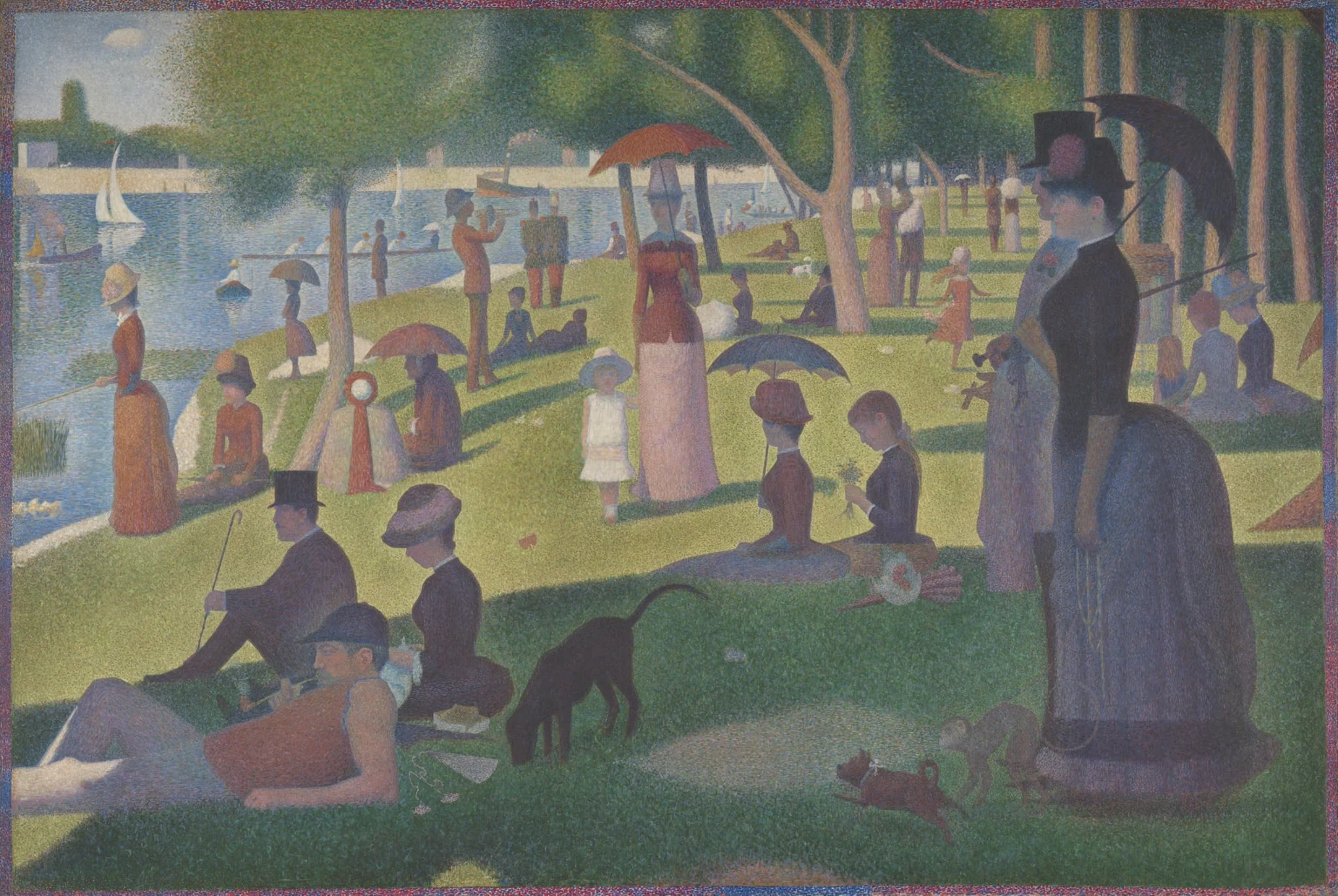 A Sunday on La Grande Jatte — 1884, detail