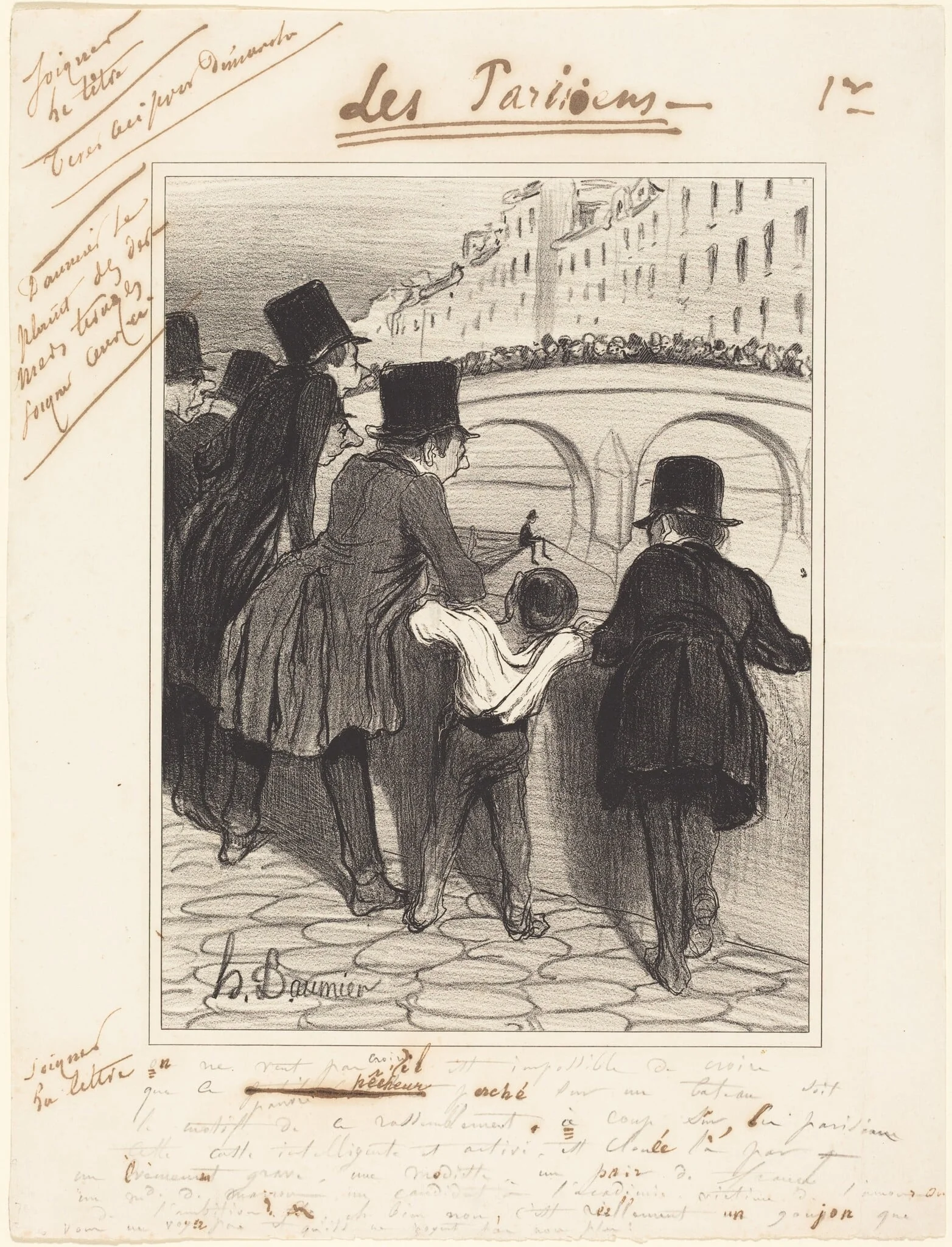 Les Badauds, detail