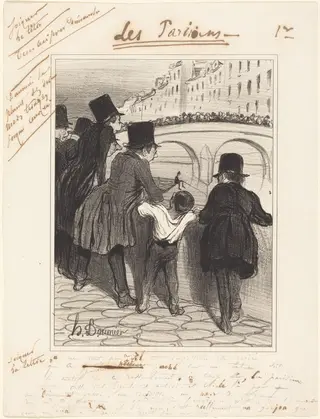 Les Badauds, by Honoré Daumier, ink, 1839
