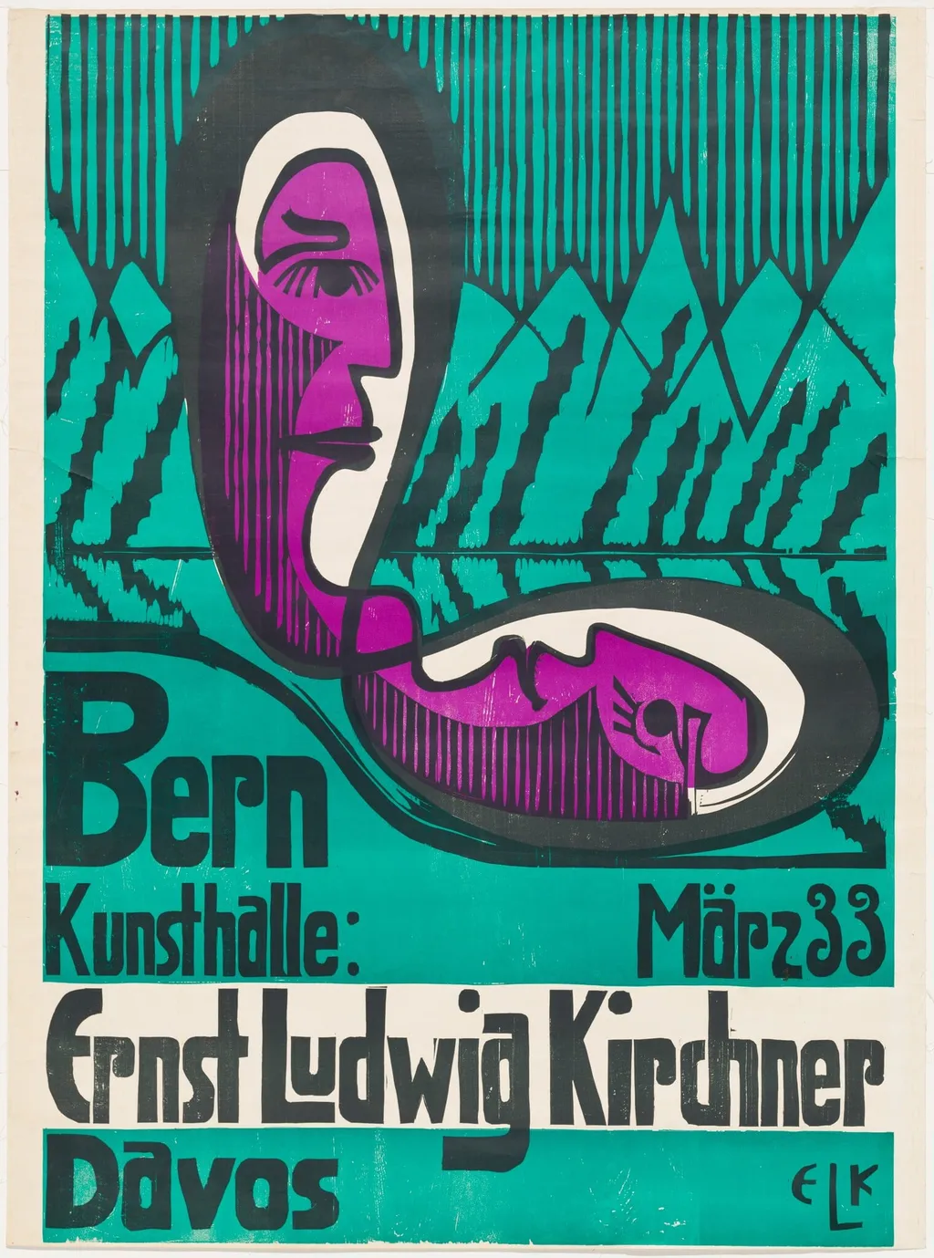 Bern Kunsthalle: März 33: Ernst Ludwig Kirchner: Davos, by Ernst Ludwig Kirchner, ink, 1933