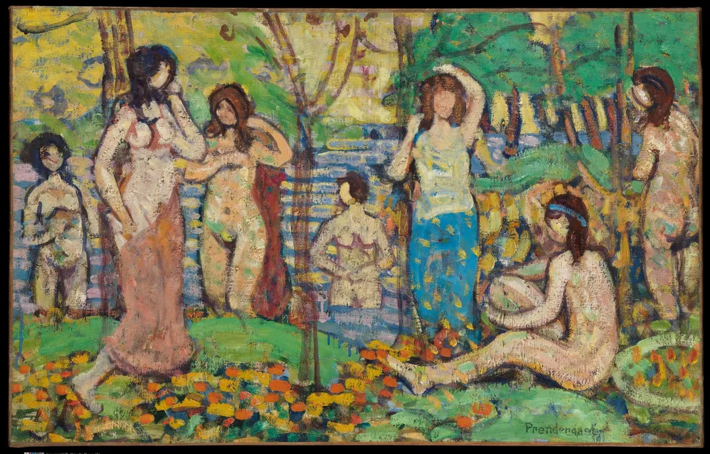 Beach No. 3, by Maurice Prendergast, oil, 1913