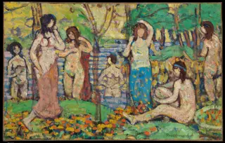 Beach No. 3, by Maurice Prendergast, oil, 1913