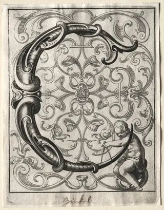 New ABC Booklet:  C, by Lucas Kilian, 1627