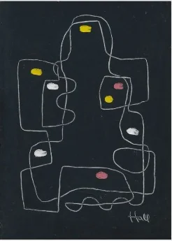 Abstract Composition in Black, detail