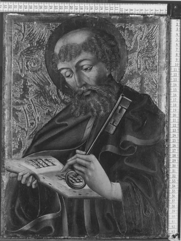 Hl. Petrus Abgetrennte Rückseite: Schmerzensmann (WAF 991), detail