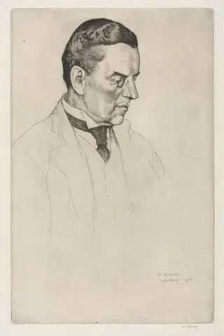 The Right Honorable Joseph Austen Chamberlain, by William Strang, 1903