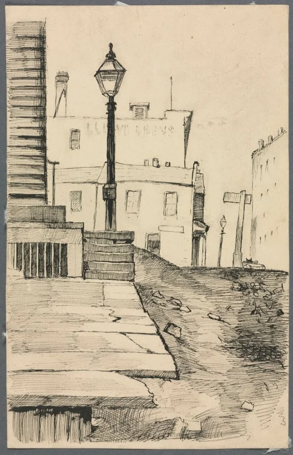 Street Scene, Cleveland, detail