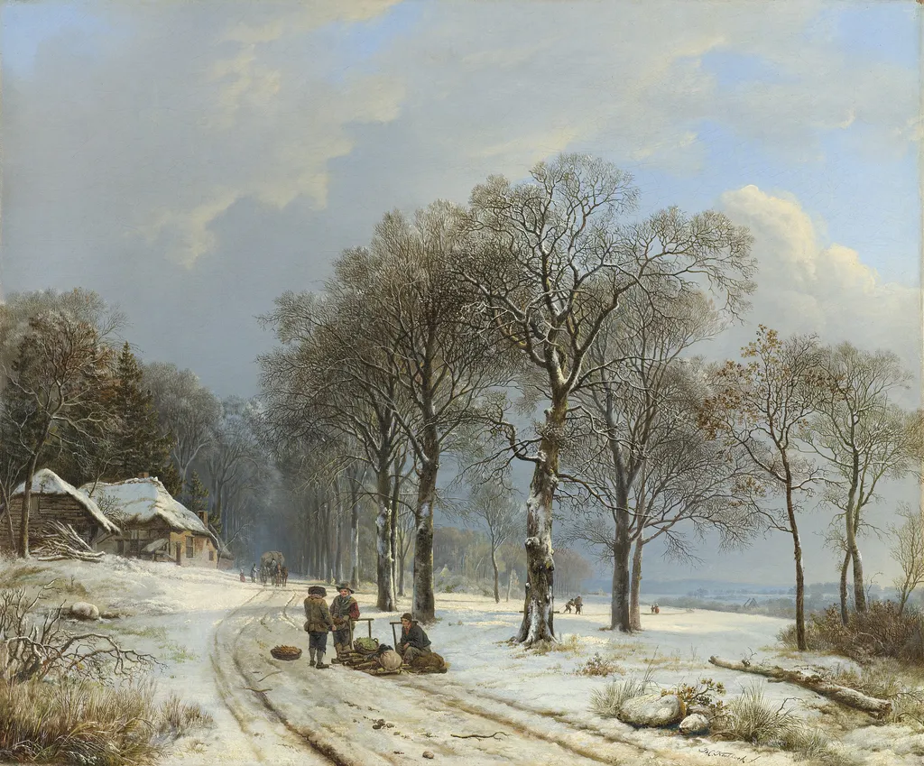 Winter Landscape, by Barend Cornelis Koekkoek, oil, 1835