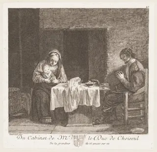 The holy family, by Abraham van Dijck, unspecified, 1667