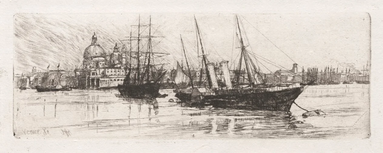 Two Boats, Venice, detail